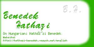 benedek hathazi business card